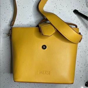 Vegan leather bucket bag